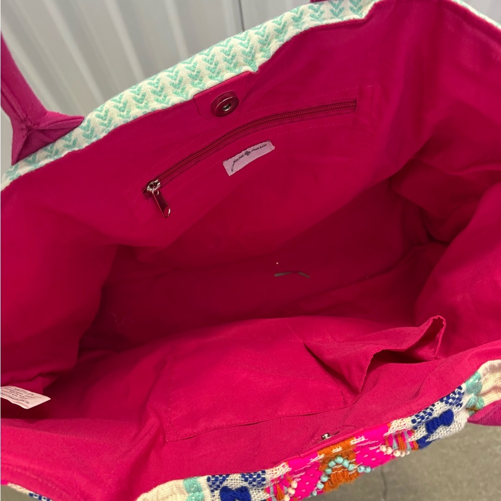 Colorful Patterned Tote Bag - Picture 3 of 4